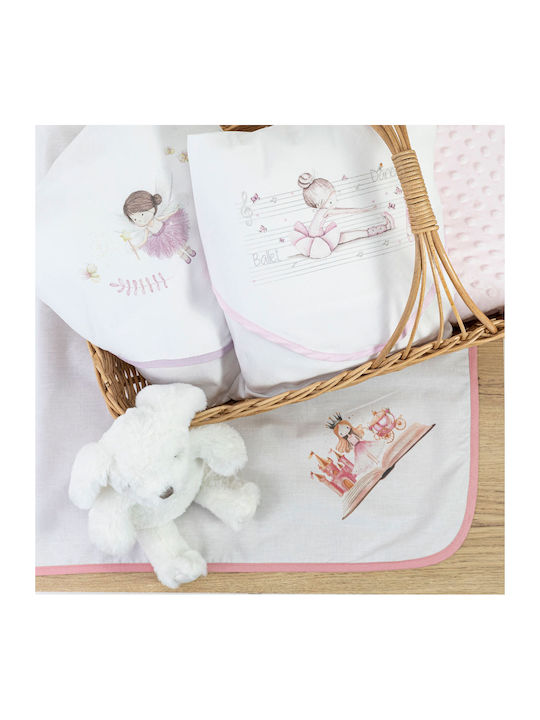 Borea Flannel Swaddle Wrap White 80x80cm.