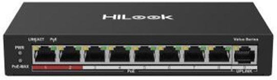 Hikvision NS-0109P-60(B) Unmanaged L2 PoE+ Switch με 8 Θύρες Ethernet