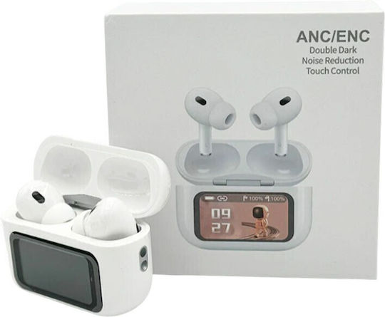 V10 In-ear Bluetooth Handsfree Ακουστικά με Θήκη Φόρτισης Λευκά