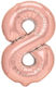 Luftballon Folie Jumbo Zahl 8 Rose Gold 100cm
