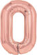 Балон Фолио Jumbo Число 0 Розово злато 100бр