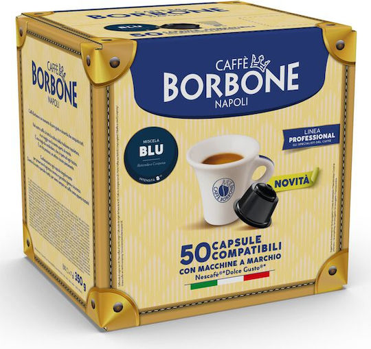 Caffe Borbone Κάψουλες Espresso Blu Συμβατές με Μηχανή Dolce Gusto 50caps