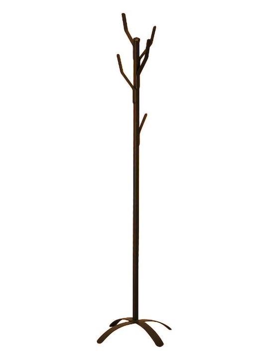 Basic Freestanding Coat Rack Metallic Handmade Solid Rusty 30x30x175cm