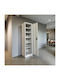 Einflügeliger Schrank Metallisch 50x45x180cm