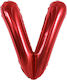 Luftballon Folie Buchstabe V Rot 40cm