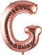 Balon Folie Jumbo Literă G Rose Gold 80buc