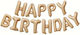 Komposition mit 25 Luftballons Folie Beige Buchstaben 40cm
