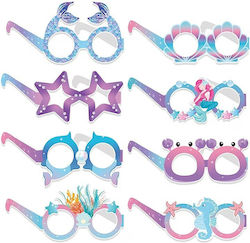 Set 8 Pairs Mermaid Glasses Flippy Mermaid Collection Multicolor