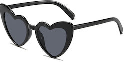 Heart-shaped Glasses Flippy Bachelorette Party Wedding Theme Sun Protection 14.7x4.9x14.2 Cm Black