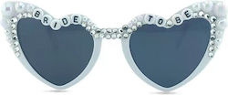 Decorative Glasses Flippy Bride To Be Model Pearls Wedding Made Pc 15.3 X 5.7 X 14.5 Cm White