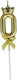 Kuchenkerze Nummer 0 Krone Modell Gold Flippy Party