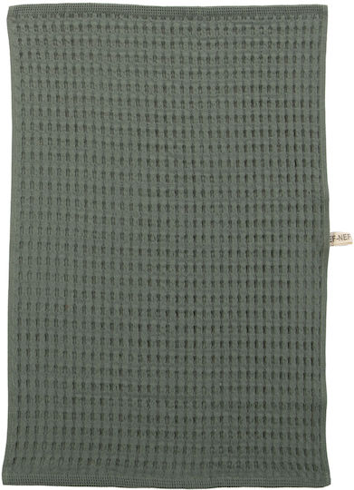 Nef-Nef Homeware Wafflow 24 Prosop de ceai în Culoarea Verde 45x68cm