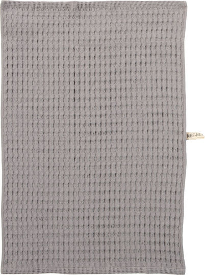Nef-Nef Homeware Wafflow 24 Ποτηρόπανο σε Γκρι Χρώμα 45x68cm