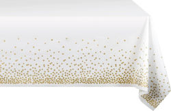 Tablecloth Flippy Made Peva Polka Dot Print 137 X 274 Cm Waterproof Stain Resistant Quick Cleaning Cream Tablecloth Flippy Made Peva Polka Dot Print 137 X 274 Cm Waterproof Stain Resistant Quick Cleaning Cream
