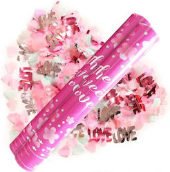 Κανονάκι Καρδιές με Ροζ Κομφετί 500gr Pink White