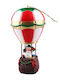 Decorațiune De Crăciun Balon Cu Aer Cald Tip Om De Zăpadă Flippy Balon Rășină Model Om De Zăpadă Cu Iluminare Led 17 X 5 X 5 Cm Gri Roșu