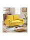 HomCom Doppelsitzer Sofa Gelb 130x77x84cm