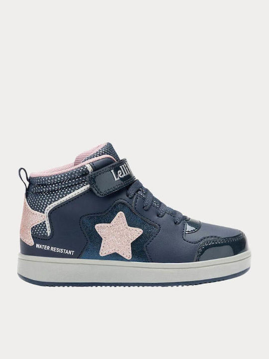Kids Sneakers High with Scratch Blue