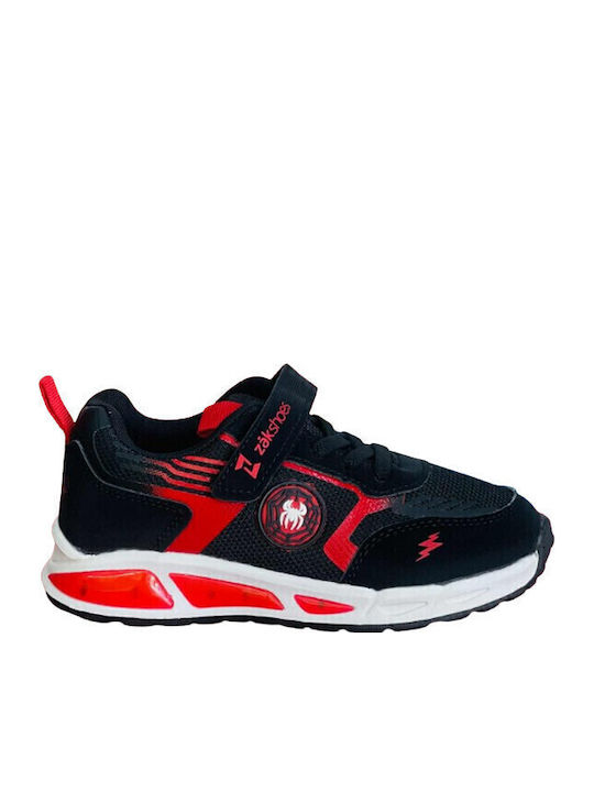 Παιδικά Sneakers με Σκρατς & Φωτάκια Μαύρα