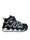 Kids Sneakers High with Scratch & Lights Black