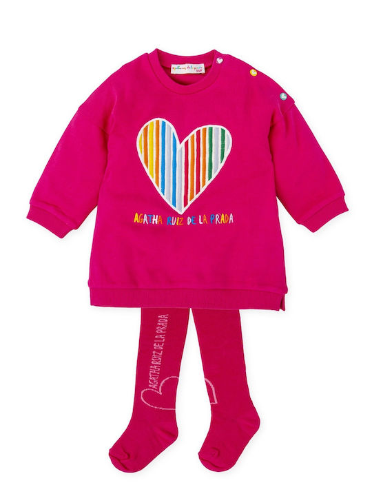Agatha Ruiz De La Prada Girls Dress Long Sleeve...