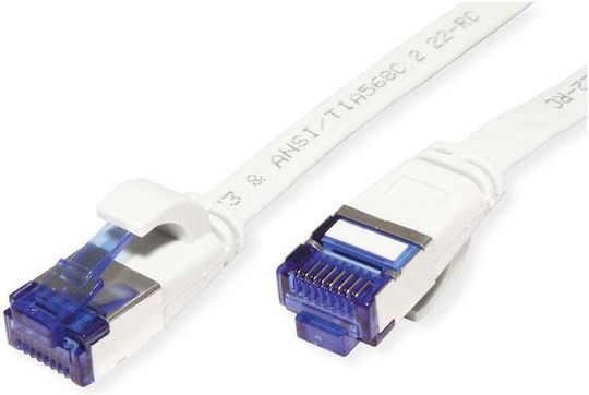 Value Flat U/UTP Cat.6a Cablu de rețea Ethernet 5m Alb 1buc