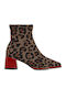Women's Ankle Boots with Medium Heel Brown