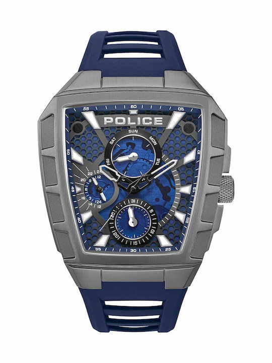 Police Tough Gear Men's Watch Battery with Blue...