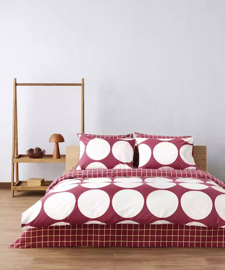 Kentia Sheet Sets Single 160x270cm. Versus Valia 05 Burgundy 3pcs