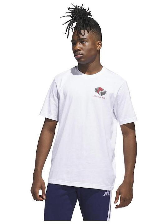 adidas Graphic Tee Athletic T-shirt White JV8439 | Skroutz.mt