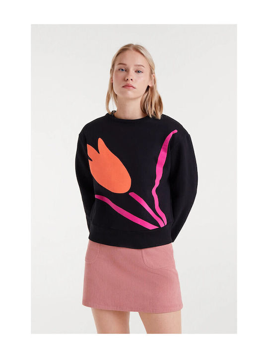 Γυναικεία Μπλούζα Floral Μαύρη