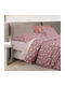 Das Home Set Cearșafuri Semi-Dublu cu Elastic 120x200+35cm. Casual 5433 Bordeaux, Nude 3buc