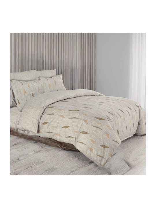 Espree Sheet Sets Queen with Elastic 160x200+35cm. Beige 4pcs