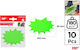 Price Labels In Bright Fluorescent Green 65x100mm Mp Pn343-03 Pack Of 10 Pieces