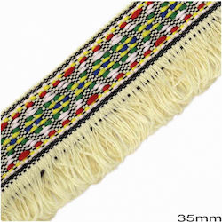 Cotton Braid Tassel Design 35mm 227100915 Ecru 1 Meter