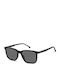 Carrera Unisex Sunglasses with Black Horn-Rimmed Frame and Grey Polarized Lenses