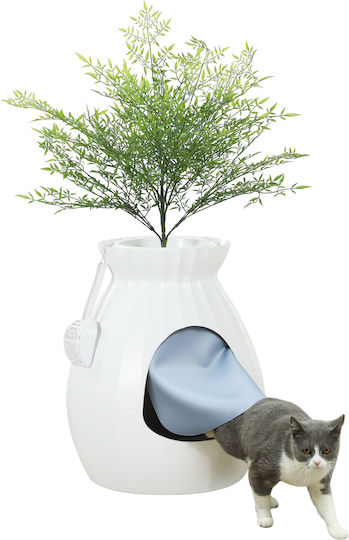 Pawhut Katzenbecken Weiß L50 x B48.5 x H58.7cm