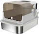 Pawhut Cat Toilet Closed Gray L70 x W50 x H46.5cm