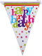 Комплект 10 Флагове Тип Банер Flippy Happy Birthday Колекция 270 См Дължина Изработени От Покритa Хартия Многоцветни