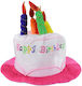 Pălărie Happy Birthday Accesoriu Petrecere Flippy Design Tort Temă Zi De Naștere 60x60x55 Cm Roz