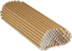 Set 100 Straws Flippy Paper 20 Cm Solid Color Kraft