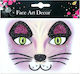 Temporary Face Sticker Flippy Makeup Face Art Halloween Theater Cat Design Purple