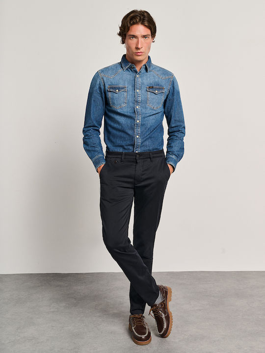 Staff Culton Trousers Chino in Straight Line Black