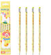 Set 10 Creioane Negre Flippy 2b Școală Elevi Cu O Gumă De Șters Galben Cerc Design