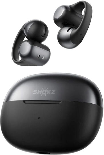 Shokz OpenDots ONE Open Ear Bluetooth Handsfree Ακουστικά με Αντοχή στον Ιδρώτα και Θήκη Φόρτισης Μαύρα