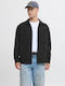 Langärmeliges Overshirt in Enge Passform Schwarz