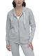 Damen Sweatshirtjacke Kapuzen Gray