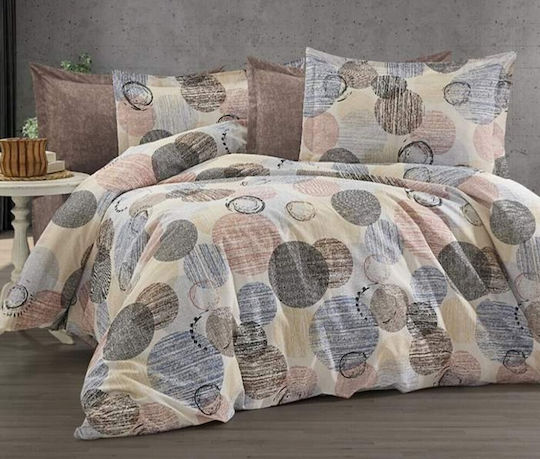 MayHome Σετ Παπλωματοθήκη King Size με 2 Μαξιλαροθήκες 260x240cm Γεωμετρικό