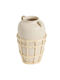 Vase Grand 371ctf1101 16x16x26cm Cremes Rattan Keramik