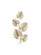 Homcom Metallic Gold Wall Decor 5 Monstera Leaves Including Mounting Accessories 83x2.5x39 cm 83c-161v00gd